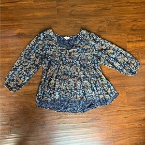 Lucky Brand Floral Paisley Blouse